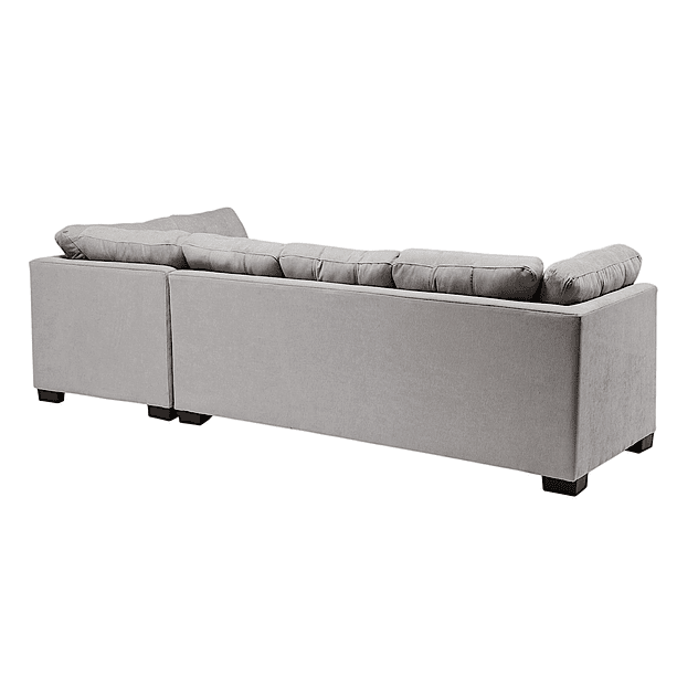 Seccional Edimburgo Derecho Chenille Gris Claro 4