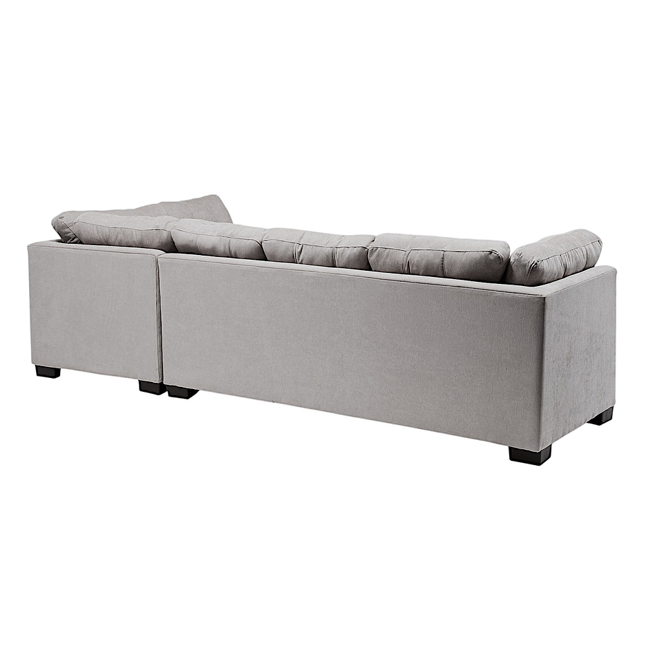 Seccional Edimburgo Derecho Chenille Gris Claro 4