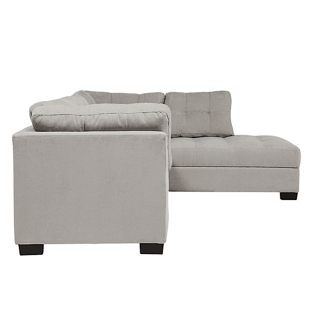 Seccional Edimburgo Derecho Chenille Gris Claro 5