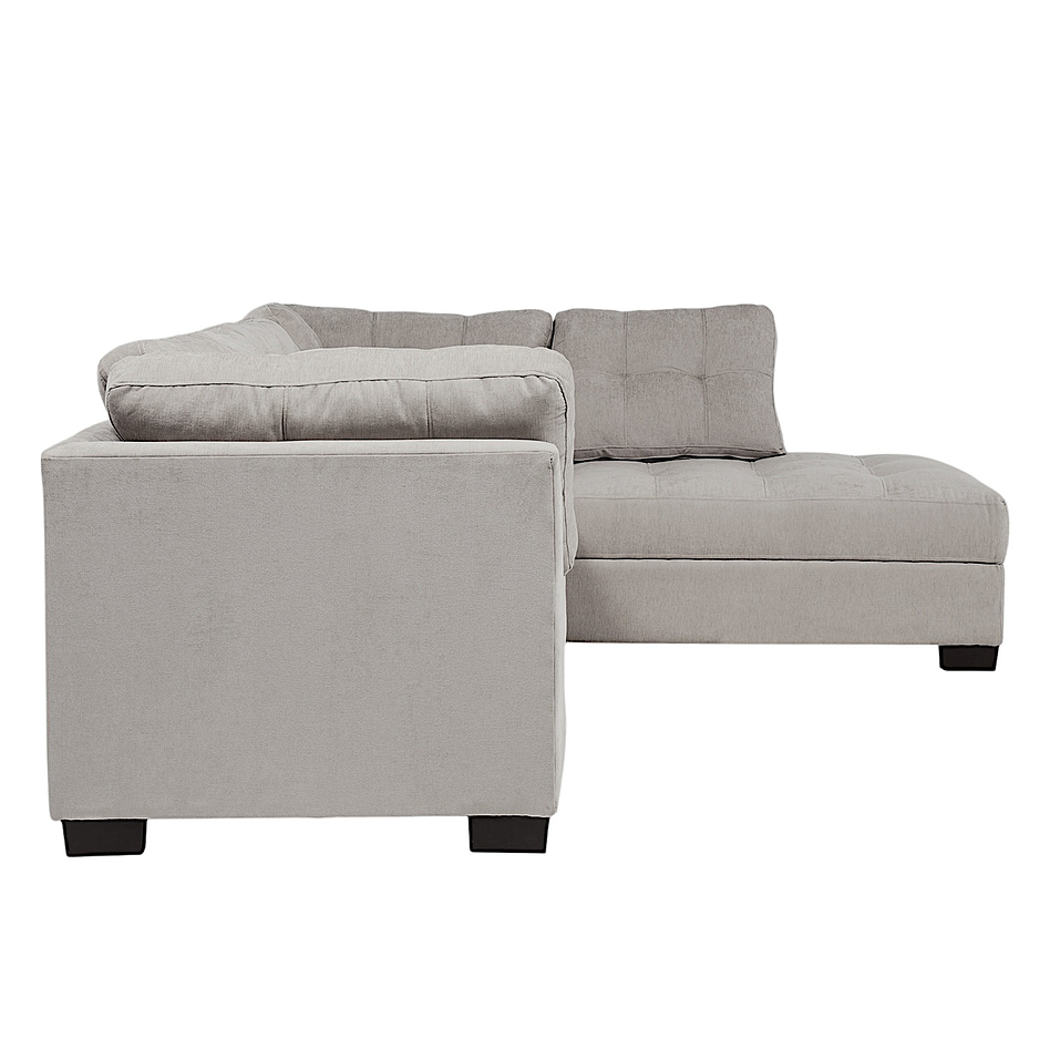 Seccional Edimburgo Derecho Chenille Gris Claro 5