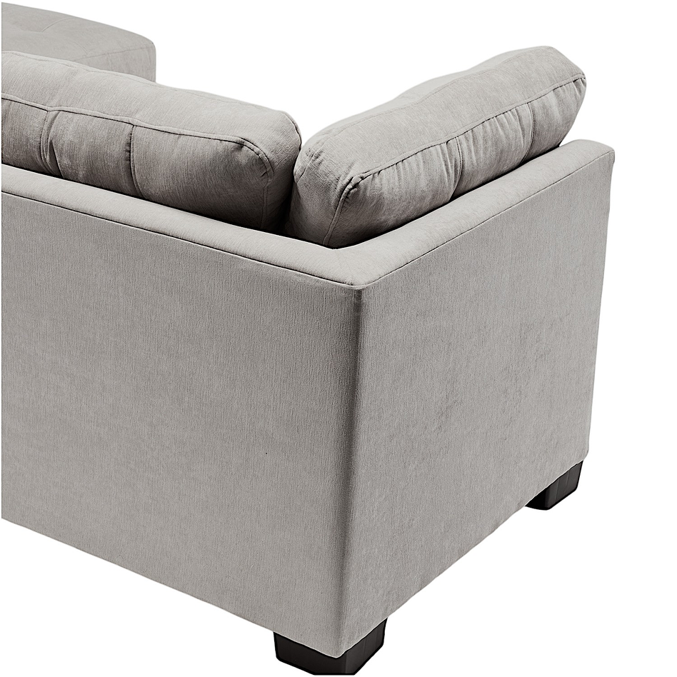 Seccional Edimburgo Derecho Chenille Gris Claro 6