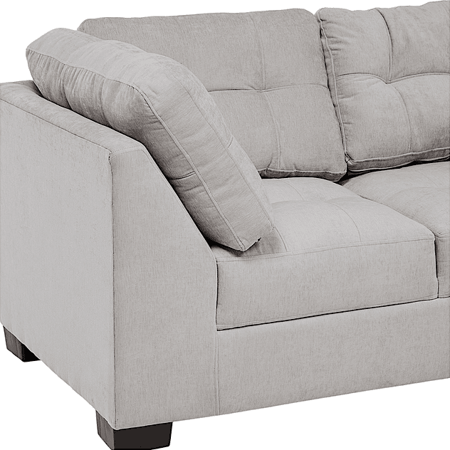 Seccional Edimburgo Derecho Chenille Gris Claro 7