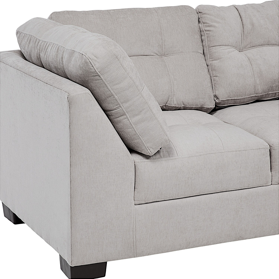 Seccional Edimburgo Derecho Chenille Gris Claro 7