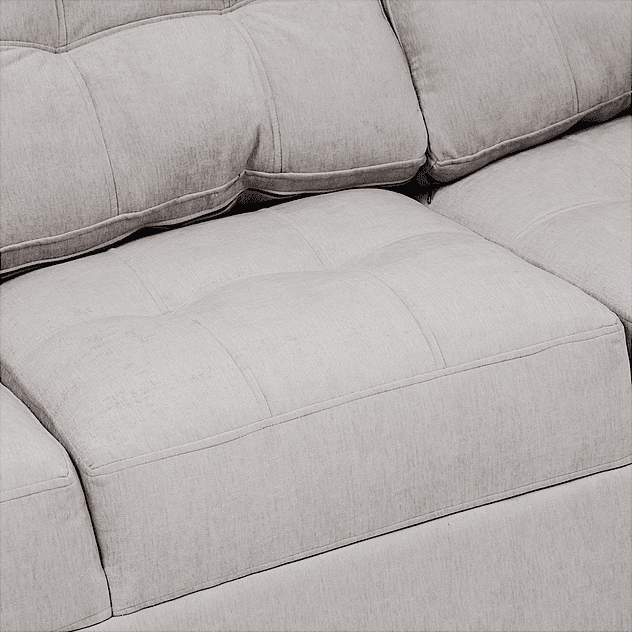 Seccional Edimburgo Derecho Chenille Gris Claro 9