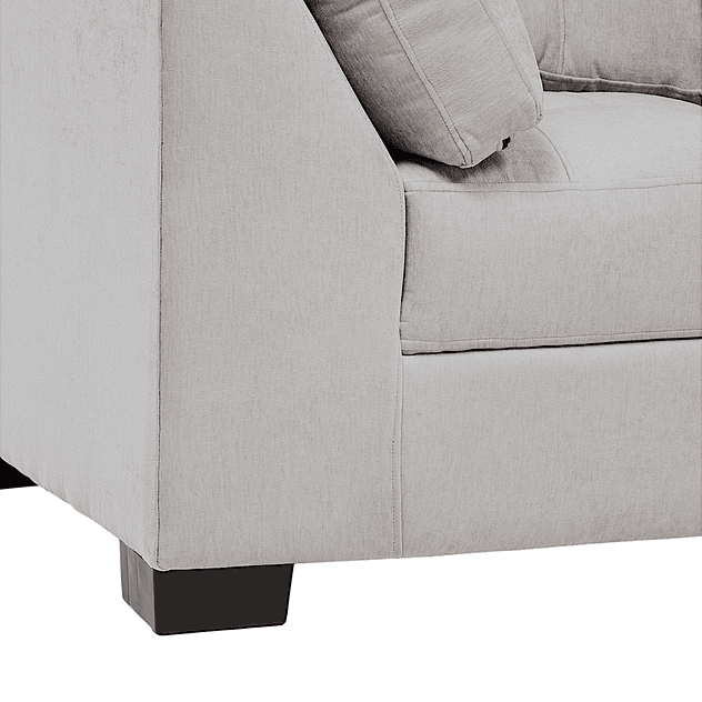 Seccional Edimburgo Derecho Chenille Gris Claro 10