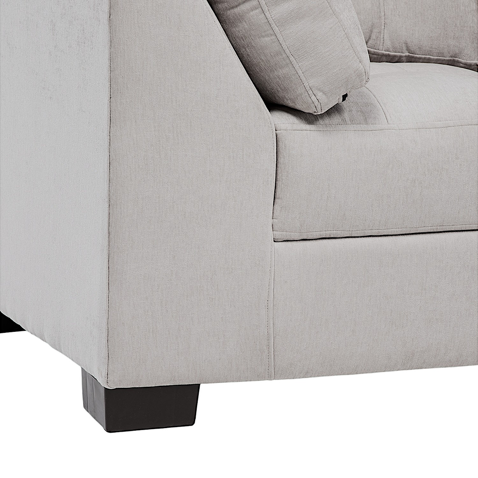 Seccional Edimburgo Derecho Chenille Gris Claro 10