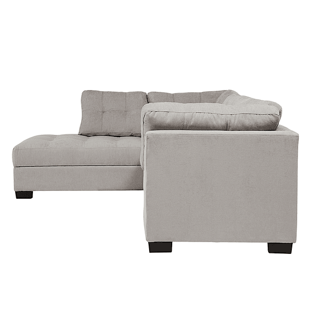 Seccional Edimburgo Izquierdo Chenille Gris Claro 4