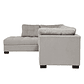 Seccional Edimburgo Izquierdo Chenille Gris Claro - Miniatura 4