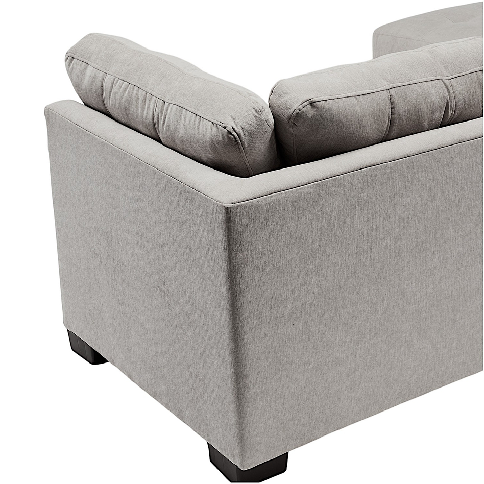 Seccional Edimburgo Izquierdo Chenille Gris Claro 7