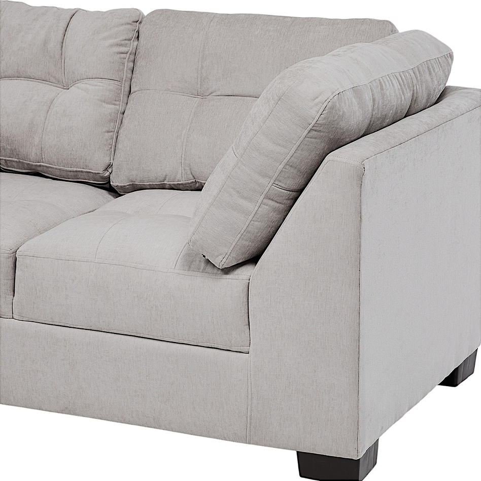 Seccional Edimburgo Izquierdo Chenille Gris Claro 8