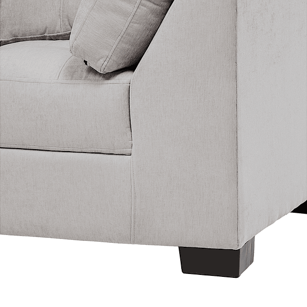 Seccional Edimburgo Izquierdo Chenille Gris Claro 9