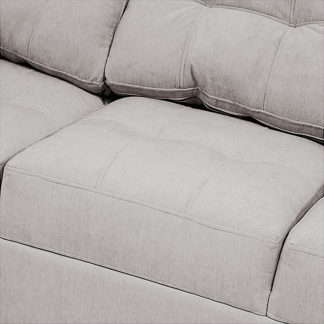 Seccional Edimburgo Izquierdo Chenille Gris Claro 10