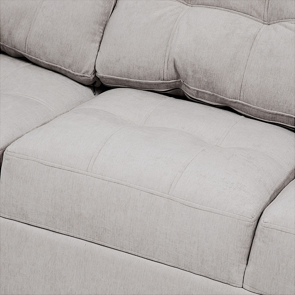 Seccional Edimburgo Izquierdo Chenille Gris Claro 10