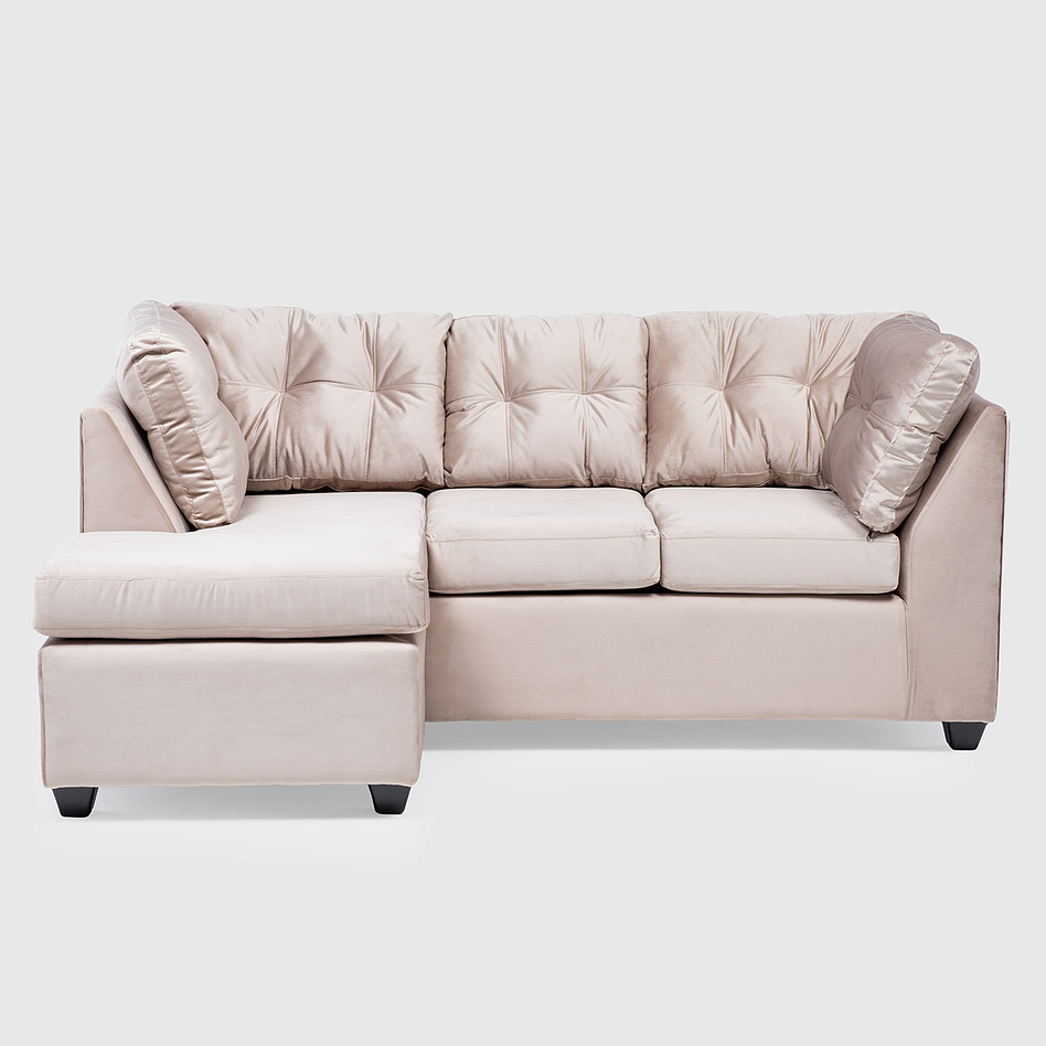 Seccional Bonsai Felpa Beige 3.1 1