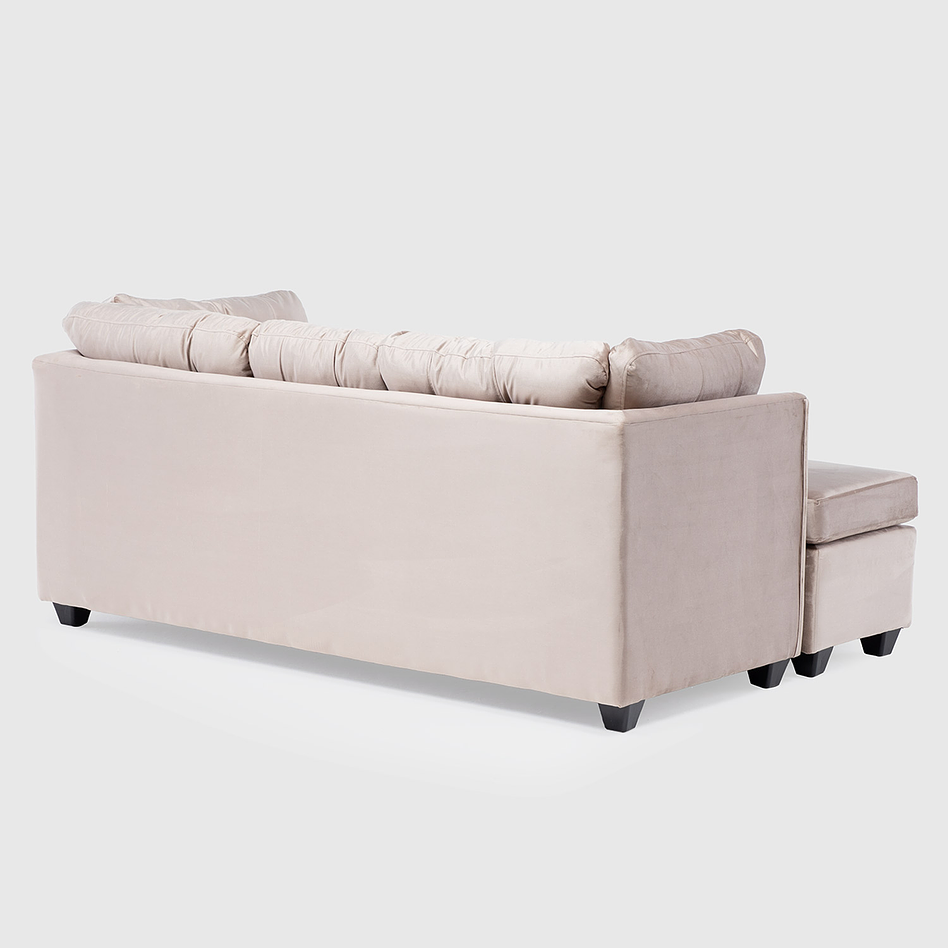 Seccional Bonsai Felpa Beige 3.1 5