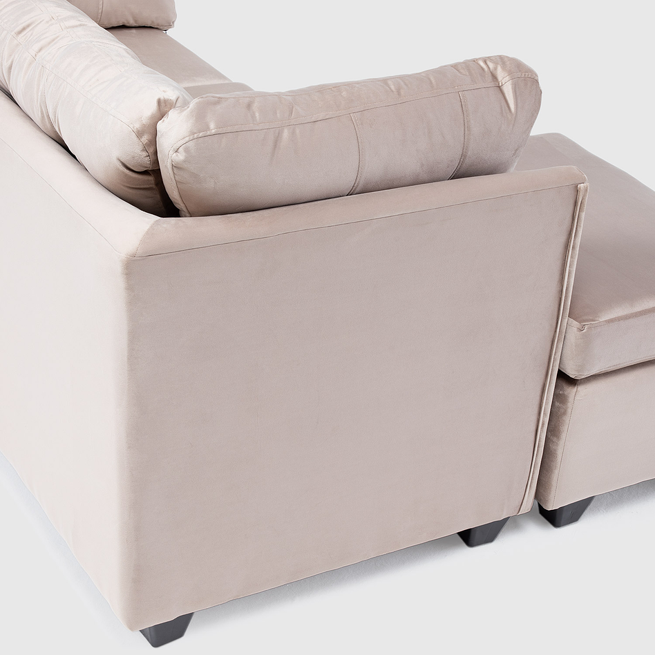 Seccional Bonsai Felpa Beige 3.1 7