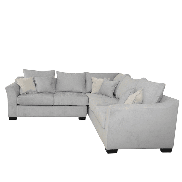 Seccional Bruselas Chenille Gris Claro 3.2 3