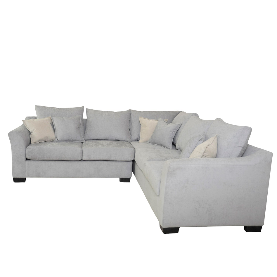 Seccional Bruselas Chenille Gris Claro 3.2 3