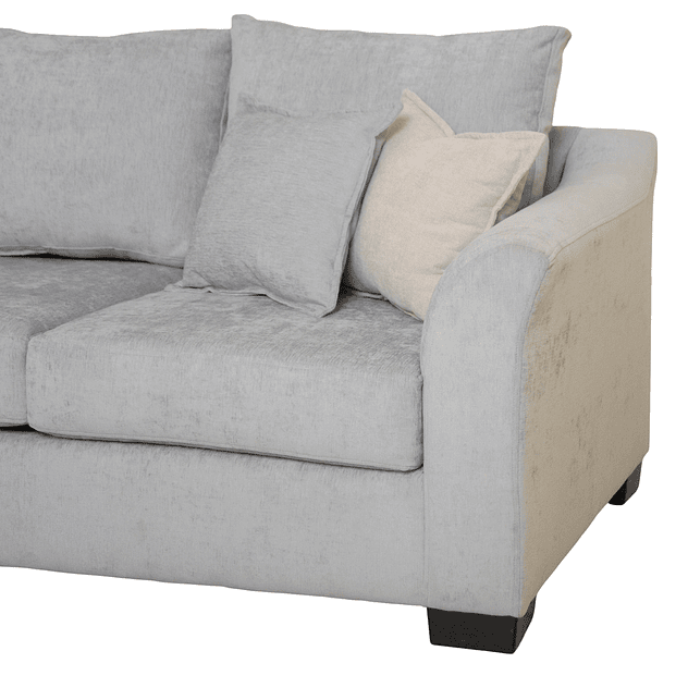 Seccional Bruselas Chenille Gris Claro 3.2 5