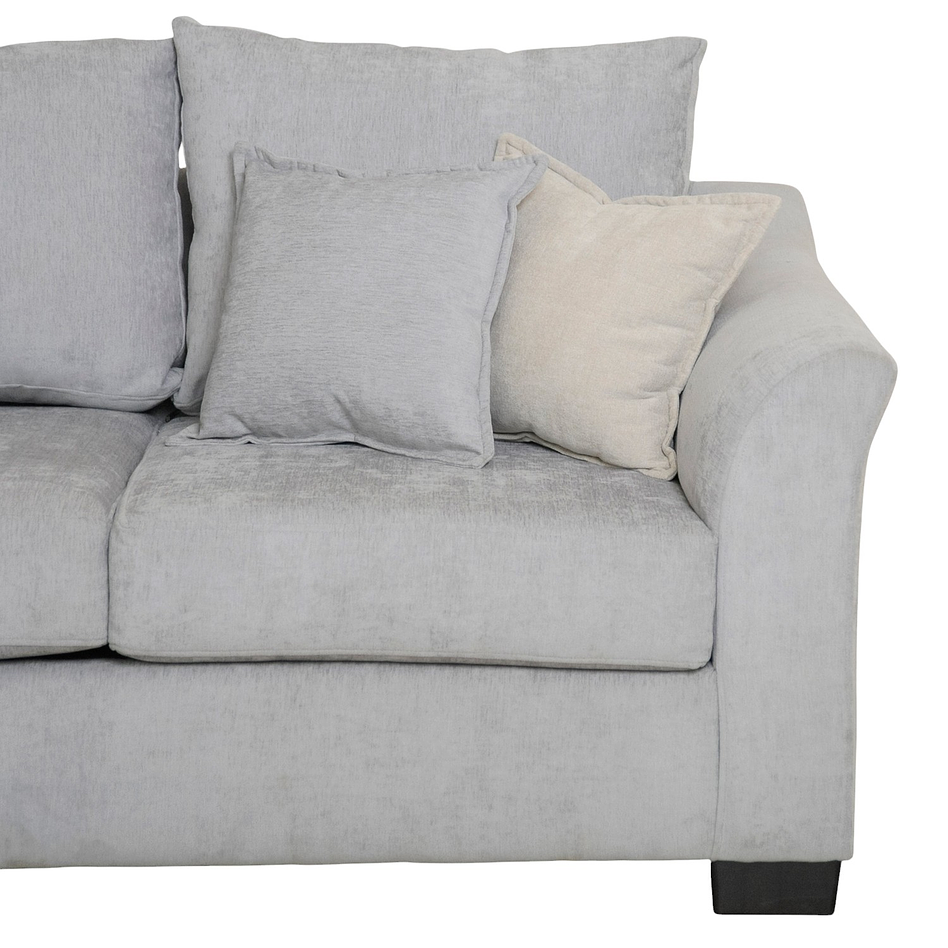 Seccional Bruselas Chenille Gris Claro 3.2 6