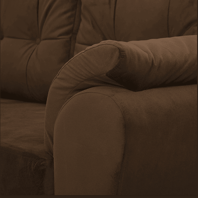 Seccional Journey Felpa Café - Izquierdo 5