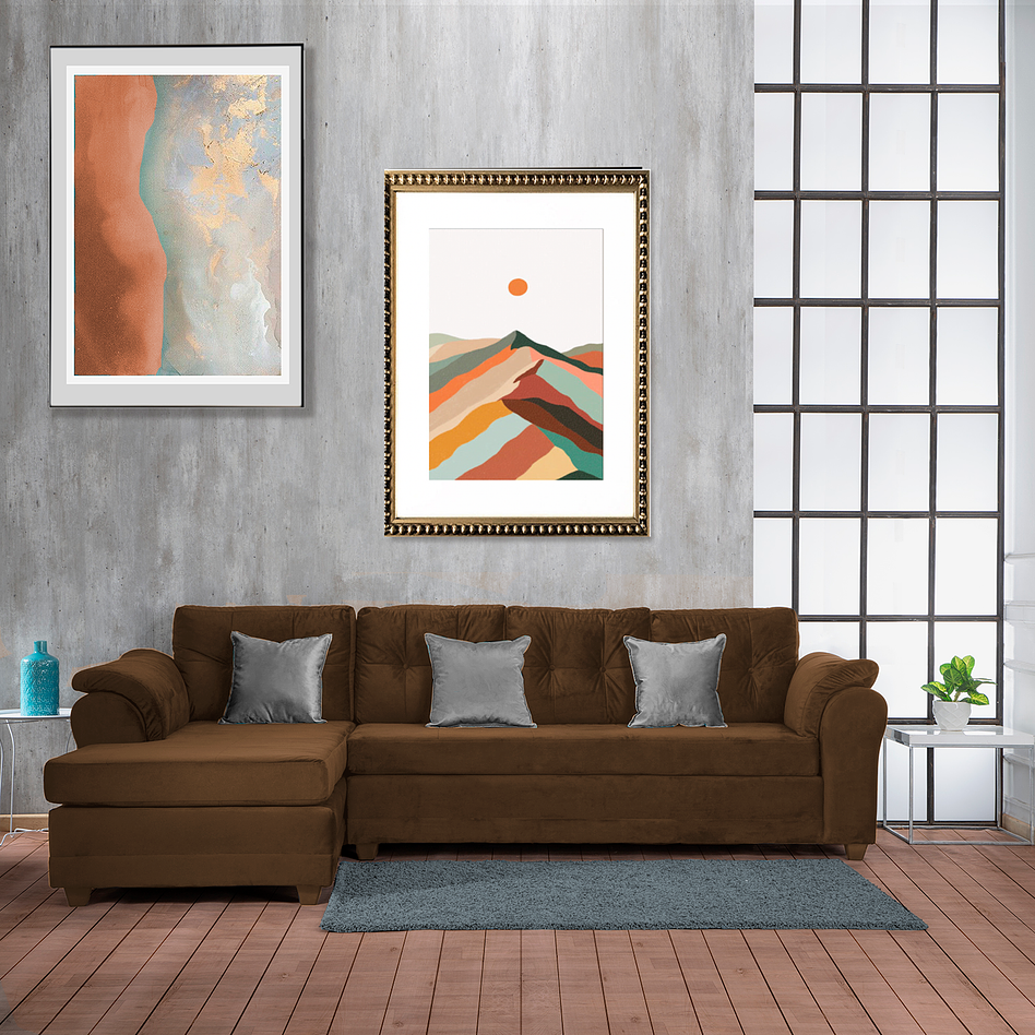 Seccional Journey Felpa Café - Izquierdo 2