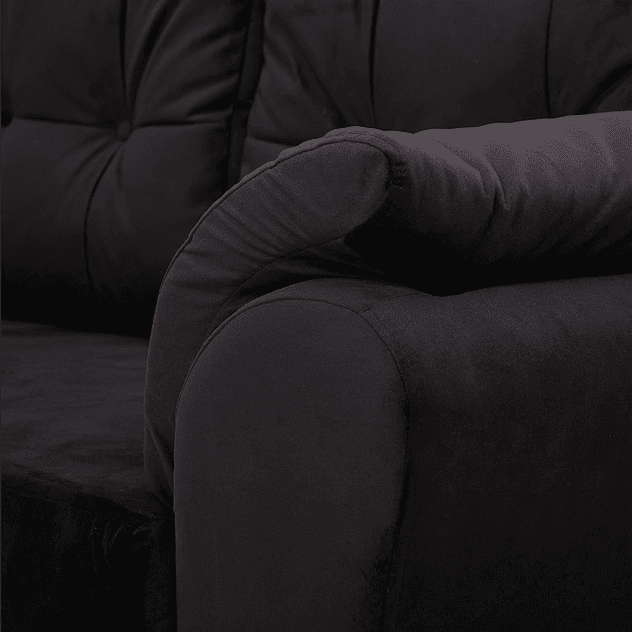 Seccional Journey Felpa Negro - Izquierdo 4