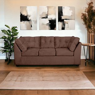 Sofá Bonsai Felpa Café 3c
