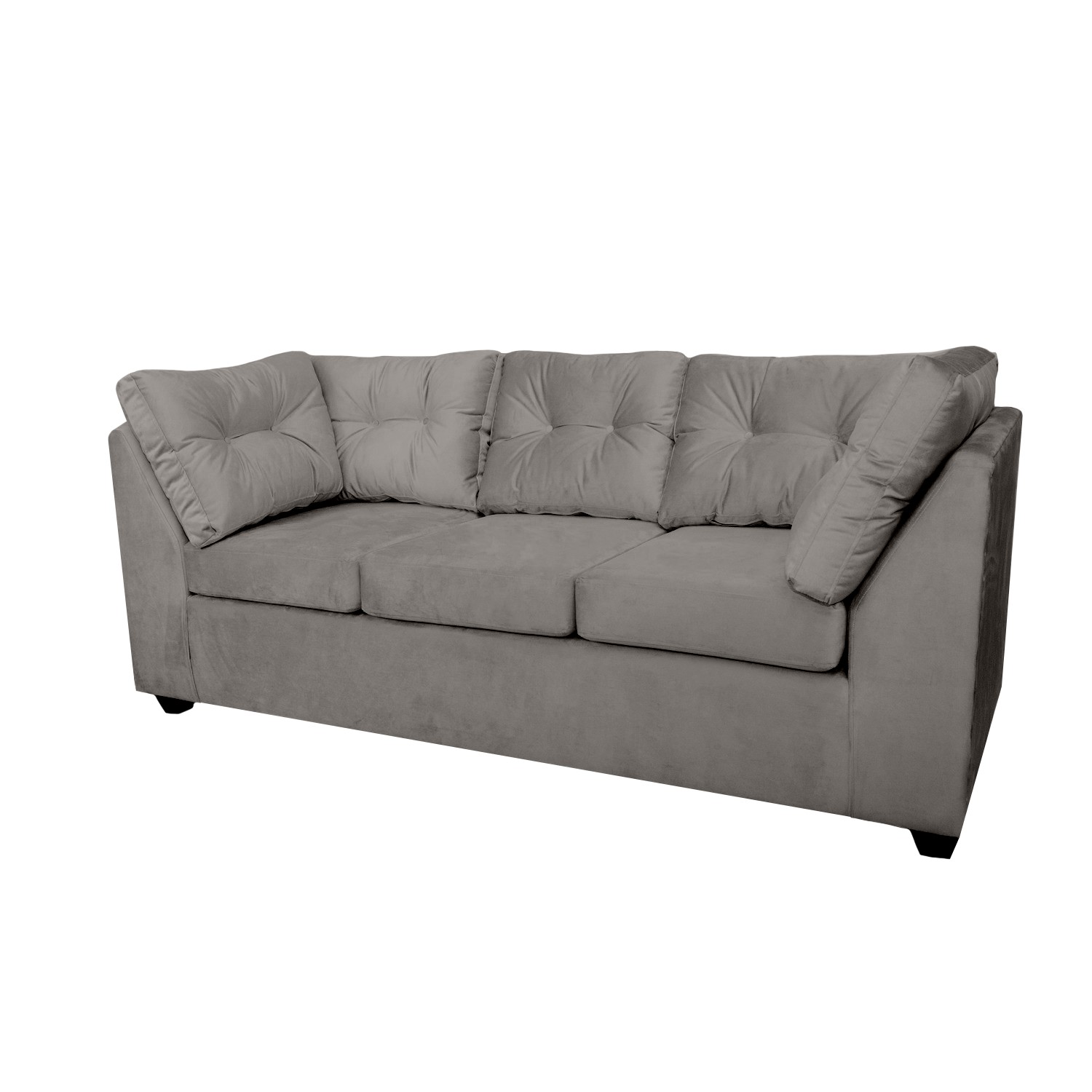 Sofá Bonsai Felpa Gris 3c | Muebles MPR