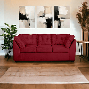 Sofá Bonsai Felpa Burdeo 3c