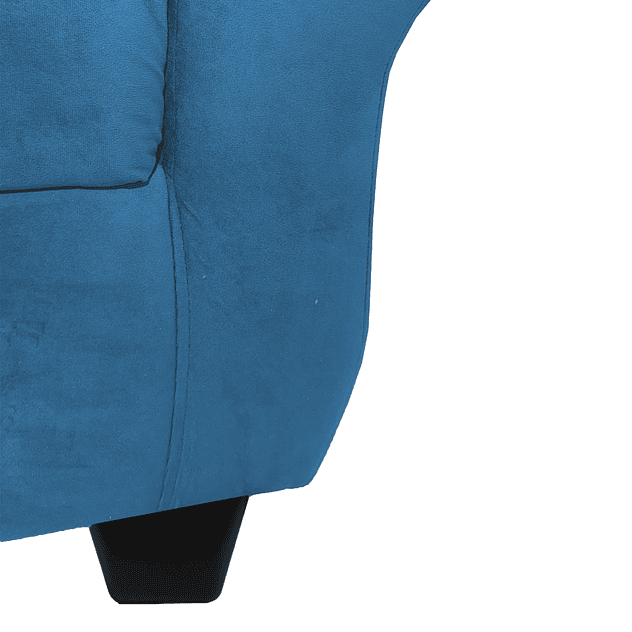 Sofá Ezeiza 3c + 1 Pouf Felpa Azul Petróleo 5