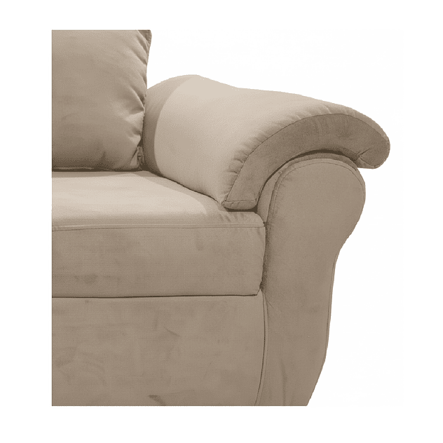 Sofá Ezeiza 3c + 1 Pouf Felpa Beige 5