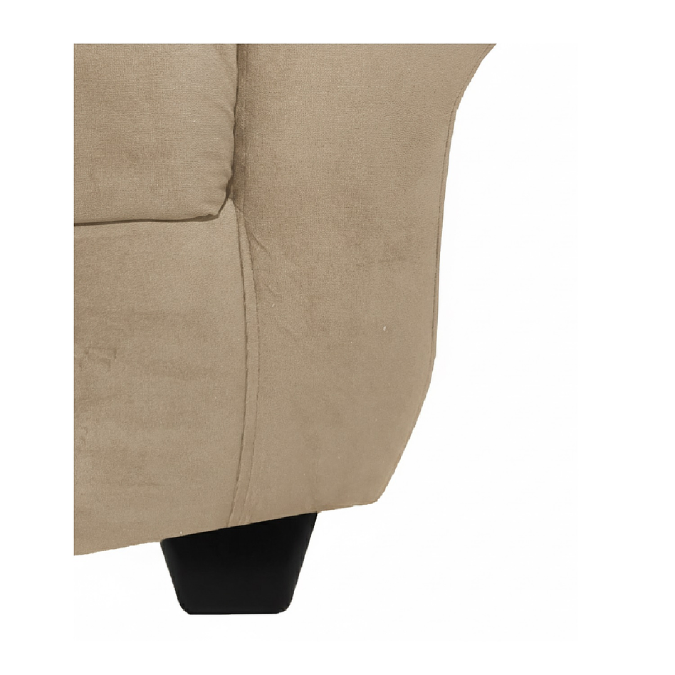 Sofá Ezeiza 3c + 1 Pouf Felpa Beige 6