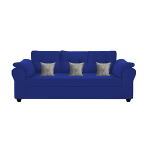 Sofá Mercury Felpa Azul 3c