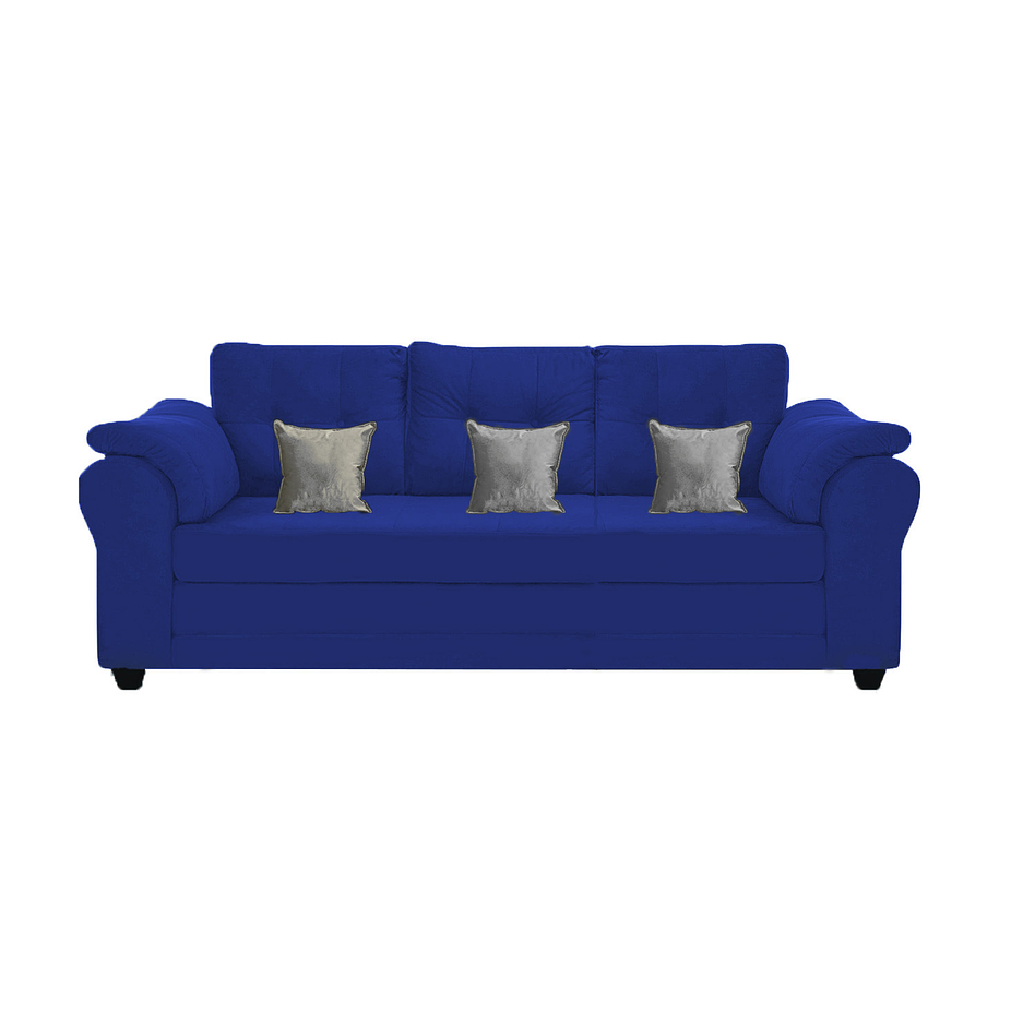 Sofá Mercury Felpa Azul 3c 2