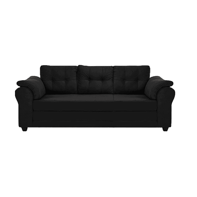 Sofá Mercury Felpa Negro 3c 1