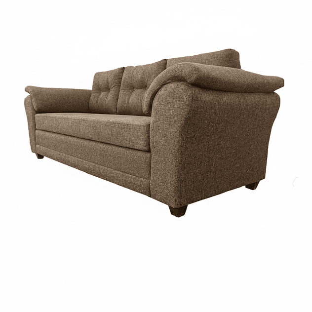 Sofá Mercury Tela Café 3c 3