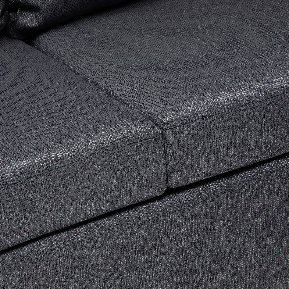 Sofá Ezeiza 3c + 1 Pouf Tela Gris - TH 6