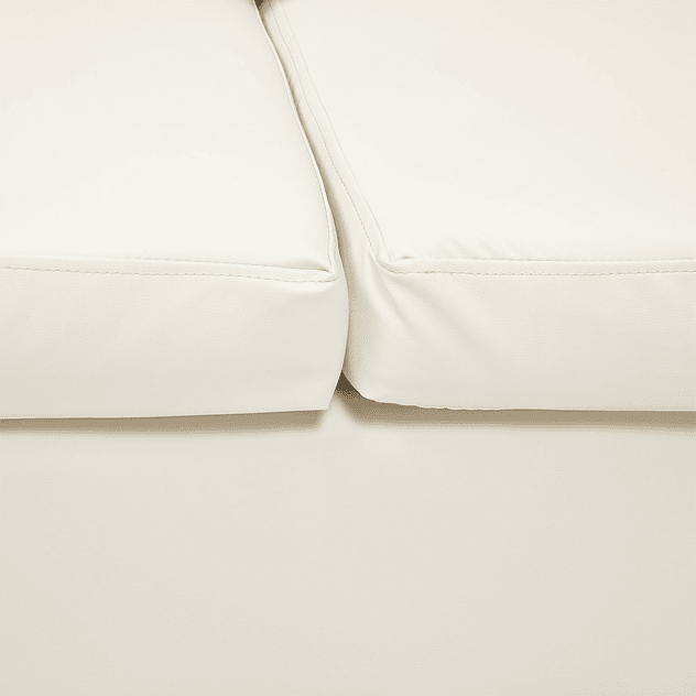 Sofá Ezeiza 3c + 1 Pouf Pu Beige 6