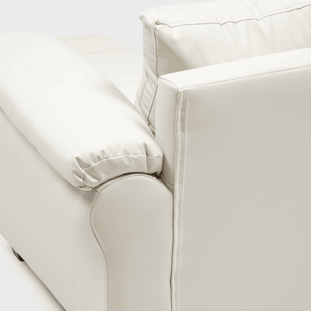 Sofá Ezeiza 3c + 1 Pouf Pu Beige 10