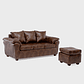 Sofá Ezeiza 3c + 1 Pouf Pu Café Envejecido - Miniatura 1