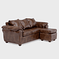Sofá Ezeiza 3c + 1 Pouf Pu Café Envejecido - Miniatura 3