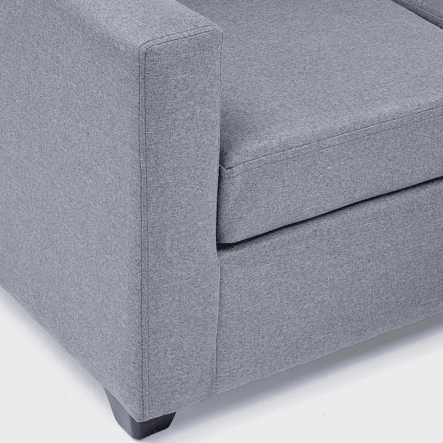 Sofá Charlotte 3c Tela Gris 3