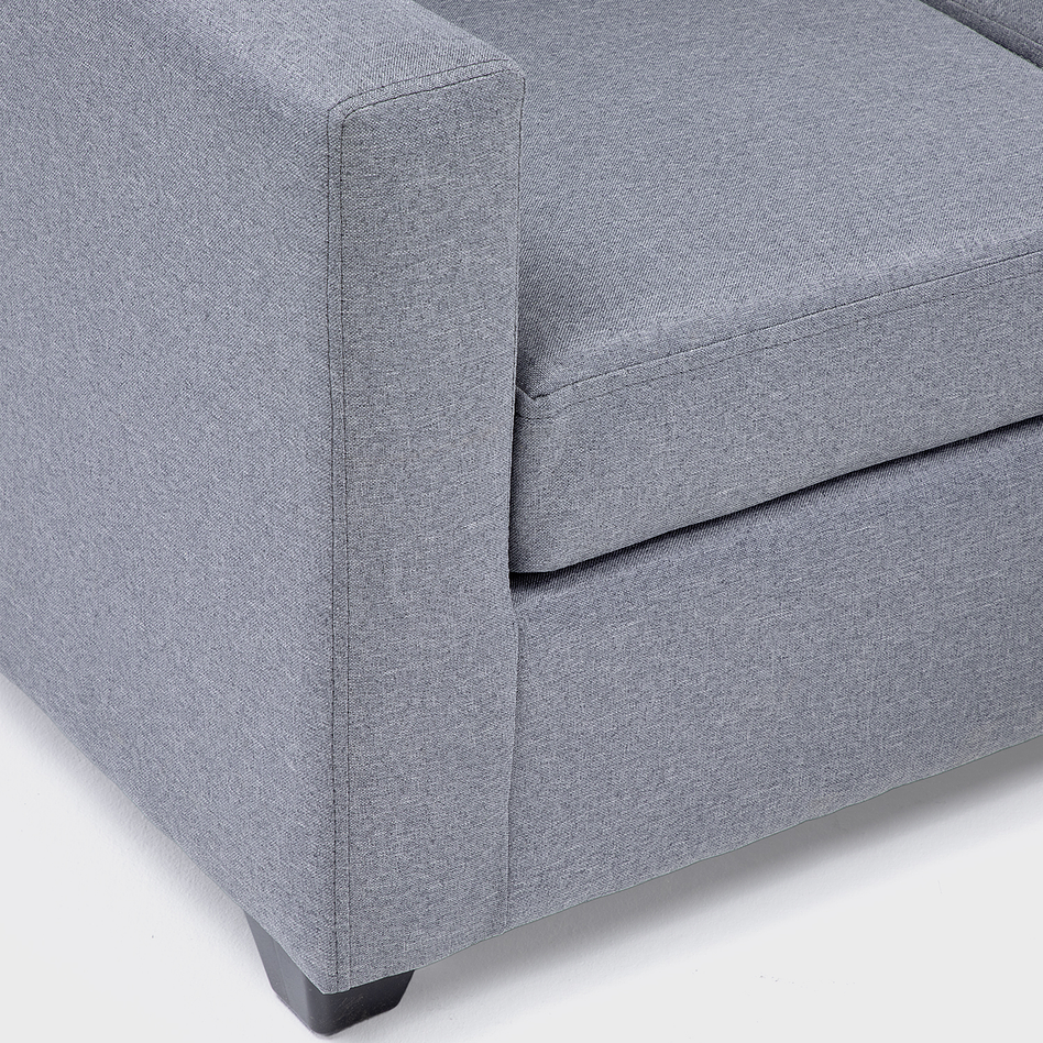 Sofá Charlotte 3c Tela Gris 3