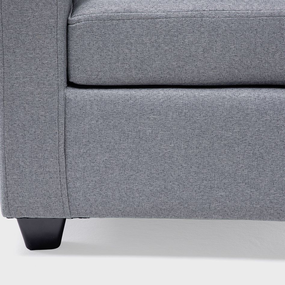 Sofá Charlotte 3c Tela Gris 4