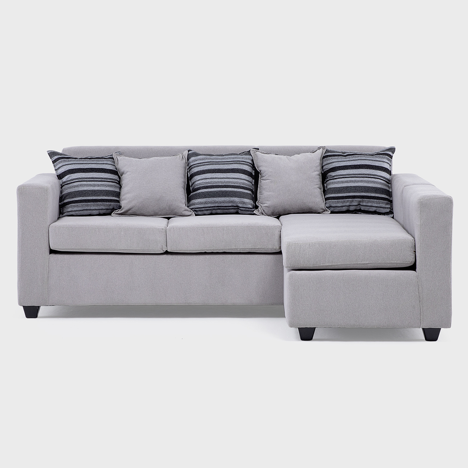 Seccional Jazmin Velvet Gris Claro 3.1 1