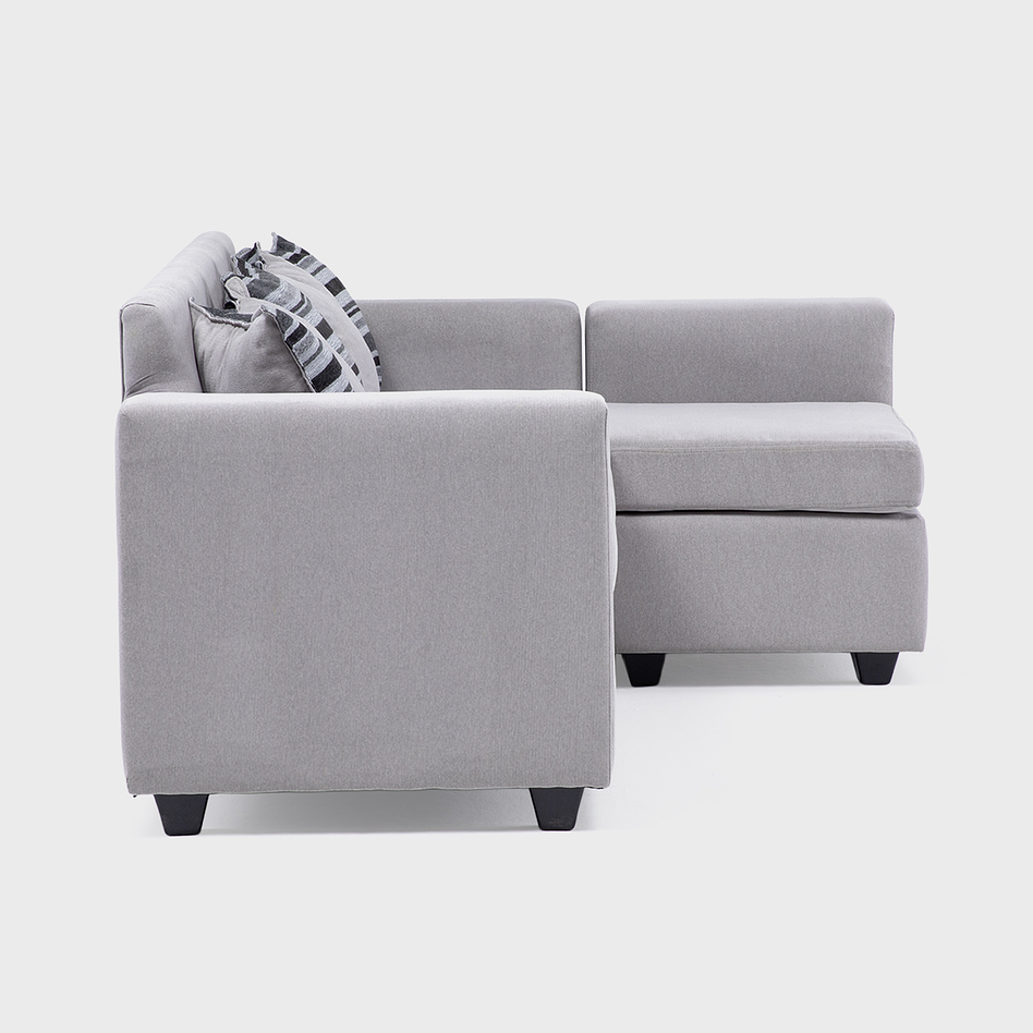 Seccional Jazmin Velvet Gris Claro 3.1 6