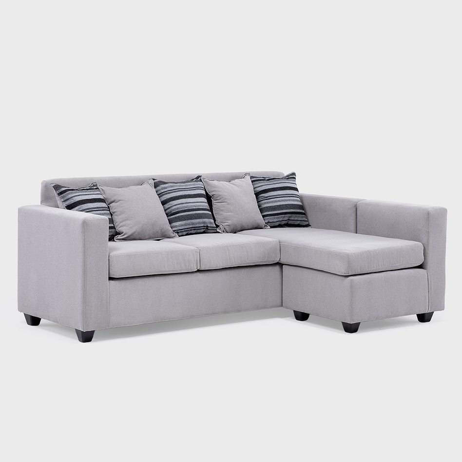 Seccional Jazmin Velvet Gris Claro 3.1 3