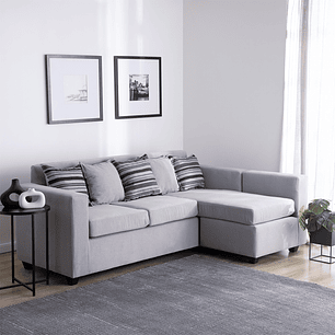 Seccional Jazmin Velvet Gris Claro 3.1