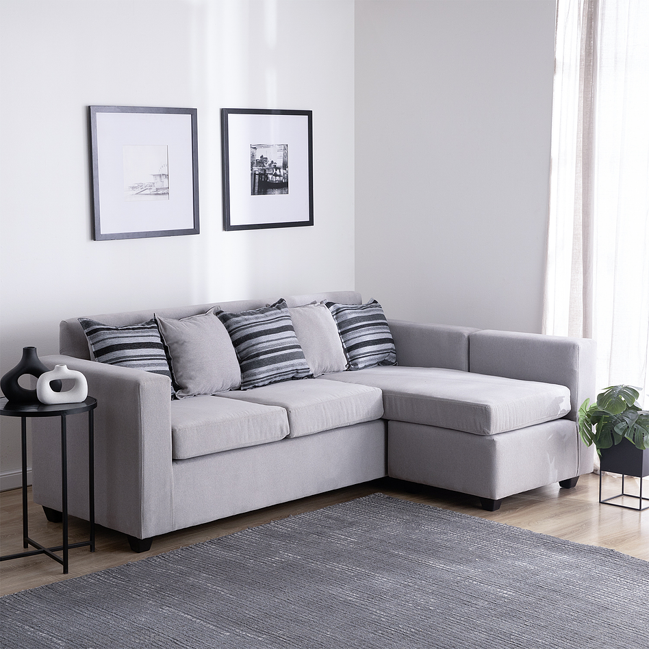 Seccional Jazmin Velvet Gris Claro 3.1 2